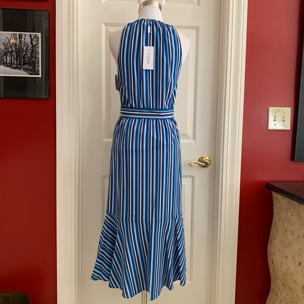 Derek Lam 10 CROSBY Striped Asymmetrical Dress - Picture 5 of 8